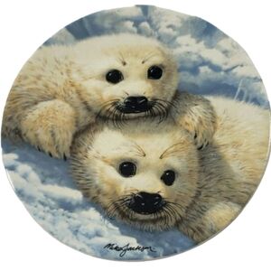 Baby Seals 1990 Collector Plate by Mike Jackson and Royal Grafton.